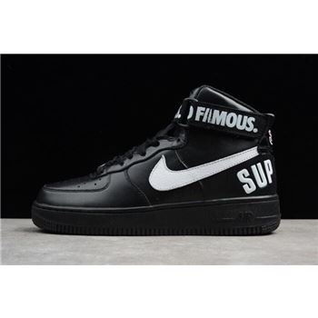 Supreme x Nike Air Force 1 High Black 698696-010 Men's and Women's Size