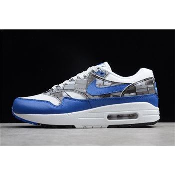 Atmos x Nike Air Max 1 Print We Love Nike White/Game Royal-Neutral Grey AQ0927-100