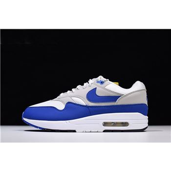 Men's and Women's Nike Air Max 1 OG Anniversary Royal White/Game Royal-Neutral Grey 908375-101