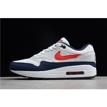 Nike Air Max 1 USA White/Varsity Red-Midnight Navy-Light Zen Grey 604139-162