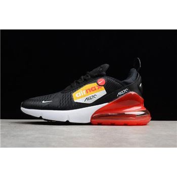 Men's Nike Air Max 270 BIG LOGO Black Yellow Red Running Shoes AH8050-015