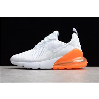 Mens and WMNS Nike Air Max 270 White/Total Orange AH8050-102