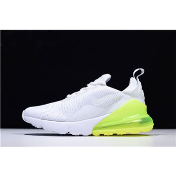 Men's and Women's Nike Air Max 270 White Volt Running Shoes AH8050-104