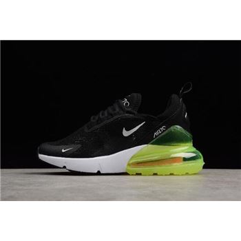 Men's and Women's Nike Max 270 Black/Volt-White AH6789-115