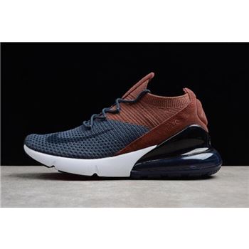 Nike Air Max 270 Flyknit Dark Blue/Brown/Black/White Men's and Women's Size AO1023-004