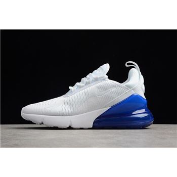 Mens and WMNS Nike Air Max 270 White/Photo Blue AH8050-105 For Sale