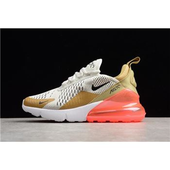 Nike WMNS Air Max 270 Flight Gold/Black-Light Bone-White-Hot Punch AH6789-700