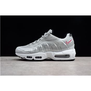 Mens Air Max 95 Premium QS Silver Bullet Metallic Silver/Varsity Red 918359-001