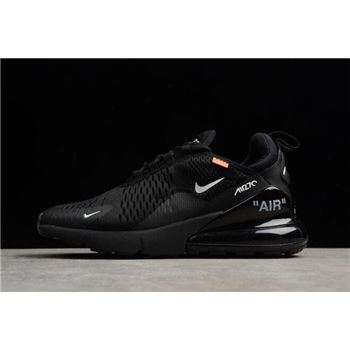 Off-White x Nike Air Max 270 Black/White Men's and Women's Running Shoes AA8058-001