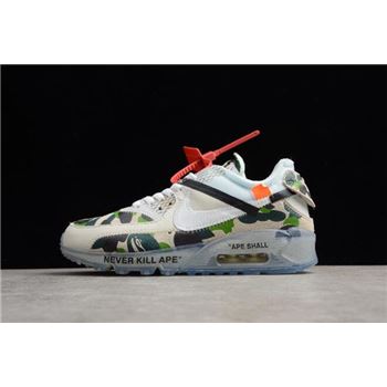 Off White x Nike Air Max 90 Camo Sail/White-Muslin Men's and Women's Size AA7293-101