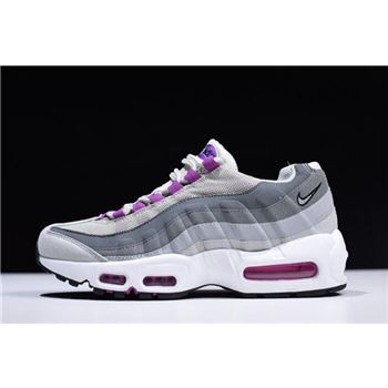 WMNS Nike Air Max 95 Pure Platinum/Hyper Violet-Wolf Grey 307960-001