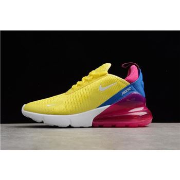 Women's Nike Air Max 270 Bright Lemon Yellow/White-Racer Blue