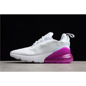 Women's Nike Air Max 270 White/Purple Running Shoes