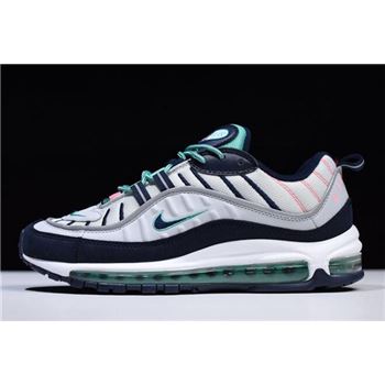 Nike Air Max 98 South Beach Pure Platinum/Obsidian-Kinetic Green 640744-005