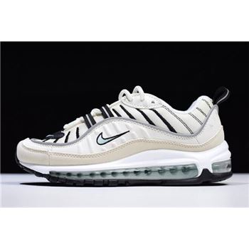 WMNS Nike Air Max 98 Sail/Igloo-Fossil-Reflective Silver AH6799-105