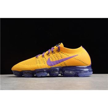 Men's Nike Air VaporMax Flyknit 2018 Lemon Yellow/Purple AA3858-104