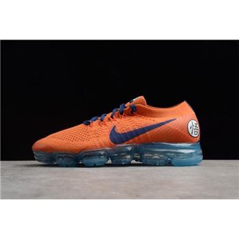 Men's Nike Air Vapormax Flyknit 2.0 Fresh Orange/Dark Blue AA3858-102