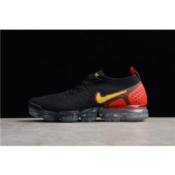 Men's Nike Air Vapormax Flyknit 2.0 Laser Orange Black/Laser Orange-Total Crimson 942842-005