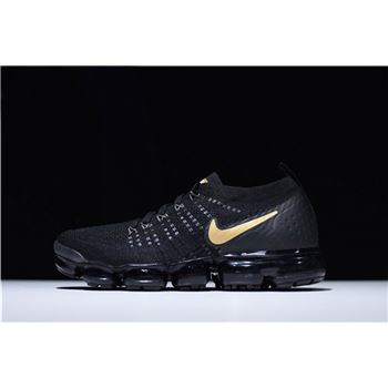 Nike Air VaporMax 2.0 Flyknit Black Gold Men's Running Shoes