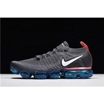 Nike Air VaporMax Flyknit 2.0 Thunder Grey/White-Bright Crimson