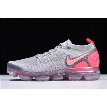 Women's Nike Air VaporMax Flyknit 2 Atmosphere Grey/Crimson Pulse 942843-005