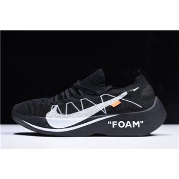 2018 Off-White x Nike Vapor Street Flyknit Black/Anthracite-White AQ1763-001