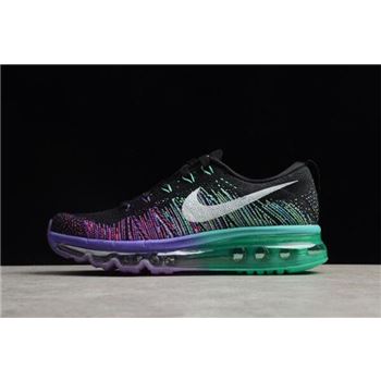 WMNS Nike Air Max Flyknit Black/White-Purple Venom-Tribe Green 620659-001