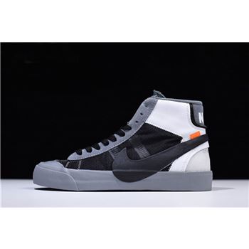 Virgil Abloh's Off-White x Nike Blazer Studio Mid Wolf Grey/Pure Platinum-Black-Cool Grey AA3832-001