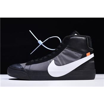 2018 OFF-WHITE x Nike Blazer Mid Grim Reepers Black/Cone-Black-White