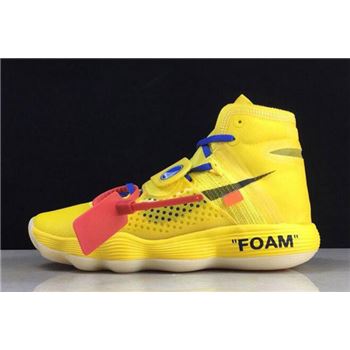 2018 Off-White x Nike REACT Hyperdunk 2017 Flyknit Yellow AJ4578-700