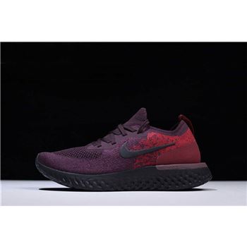 Men's Nike Epic React Flyknit Wine Red/Dark Red-Black AT0054-600