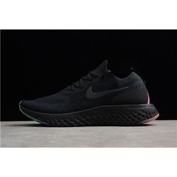 Men's and Women's Nike Epic React Flyknit Be True Black/Multi-Color AR3772-001