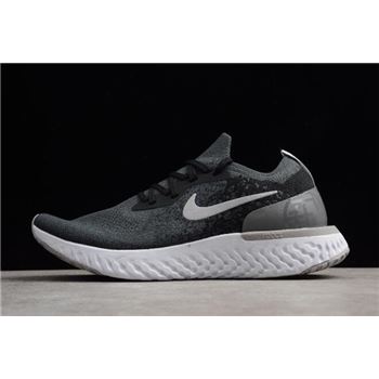 Nike Epic React Flyknit Black And Gery Printing Men's and Women's Size Running Shoes