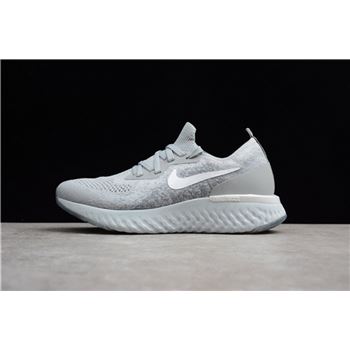 Nike Epic React Flyknit Wolf Grey/Cool Grey/Pure Platinum/White Running Shoe AQ0070-002