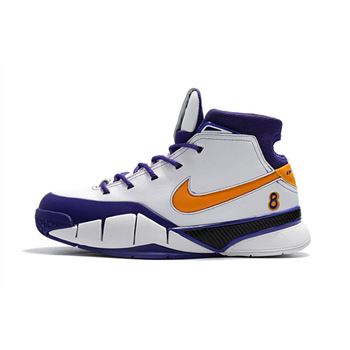 Cheap Nike Kobe 1 Protro Final Seconds White/Del Sol-Varsity Purple AQ2728-101