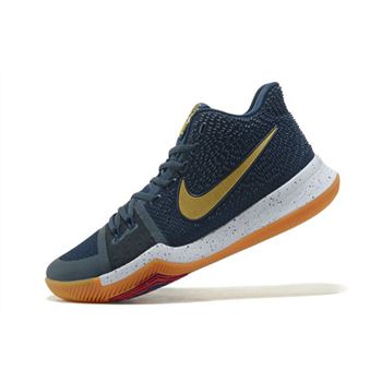 Nike Kyrie 3 Dark Obsidian/Metallic Gold-White Men's Basketball Shoes