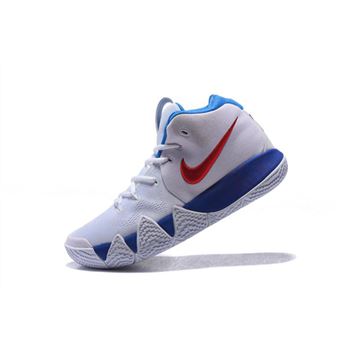 Nike Kyrie 4 White Blue Red Men's Basketball Shoes