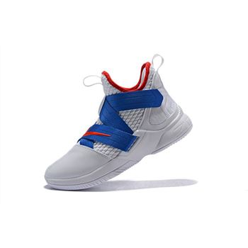 Nike LeBron Soldier 12 White/Blue-Red Men's Basketball Shoes