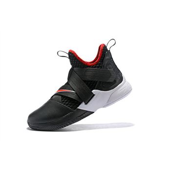 Nike LeBron Soldier 12 Bred Black/University Red-White Men's Basketball Shoes