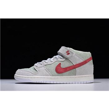 Men's Nike SB Dunk Mid White Widow Sail/Gym Red-Fresh Mint AQ2207-163