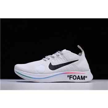 2018 Off-White x Nike Zoom Fly Mercurial Flyknit White Shoes