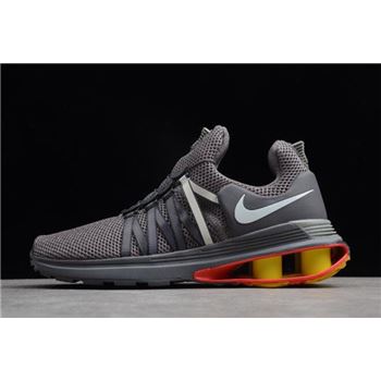 Women's Nike Shox Gravity Gunsmoke/White/Total Crimson AQ8553-006