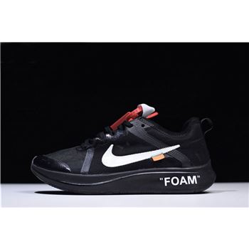 2018 Off-White x Nike Zoom Fly Black/White Men's Running Shoes AJ4588-001