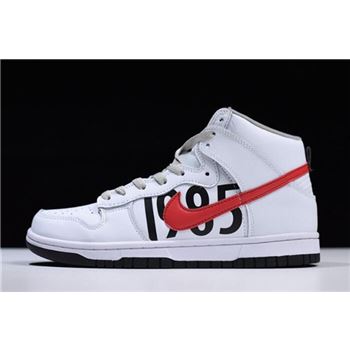 Undefeated x Nike Dunk Lux High White/Black-Infrared 826668-160