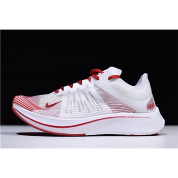 WMNS Nike Zoom Fly SP White/University Red-Summit White AJ8229-100 For Sale