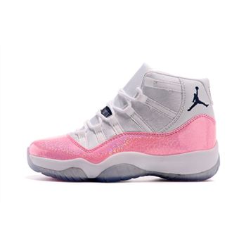 Women's Air Jordan 11 GS Pink Everything Pink White Shoes, Nike Factory ...