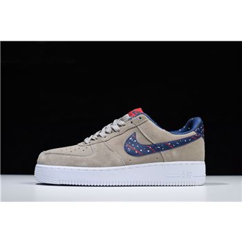 Men's and Women's Nike Air Force 1 Low Moon Landing Moon Particle/Neutral Indigo AQ0556-200