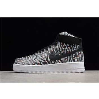 Men's and Women's Nike Air Force 1 High Just Don Black/White-Orange AO5183-001