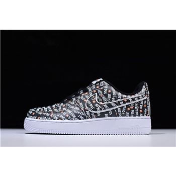 Nike Air Force 1 Low Just Do It Black White Orange AO3977-001 For Sale