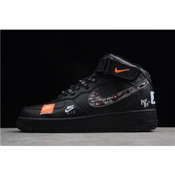 Nike Air Force 1 Mid Just Do It Black/Total Orange-White For Sale